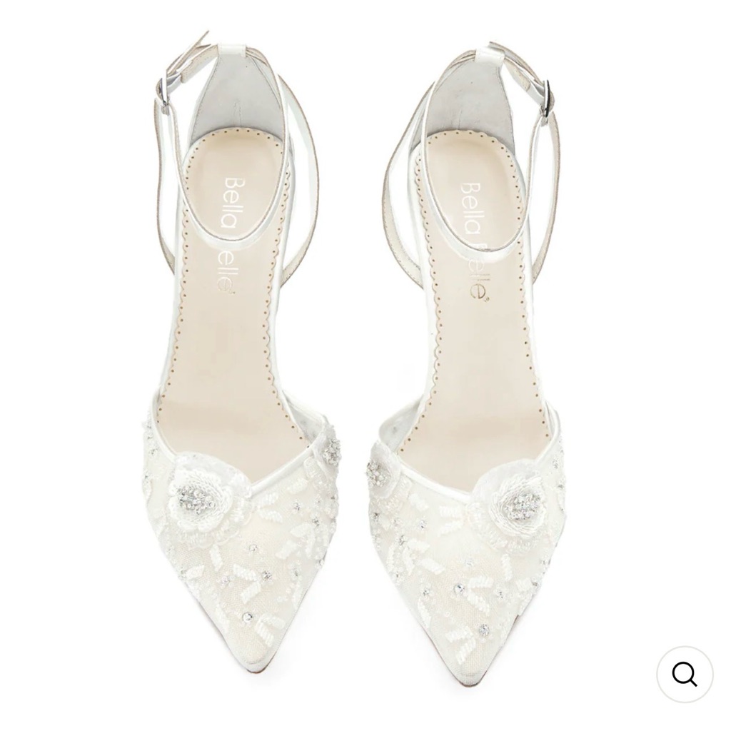 La Belle Ivory Embellished Heels